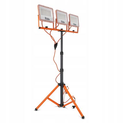 LED-schijnwerper met statief 3xLED/50W/230V 4500K IP65 oranje