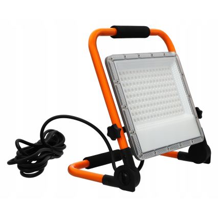 LED schijnwerper met statief LED/100W/230V 4500K IP65 oranje