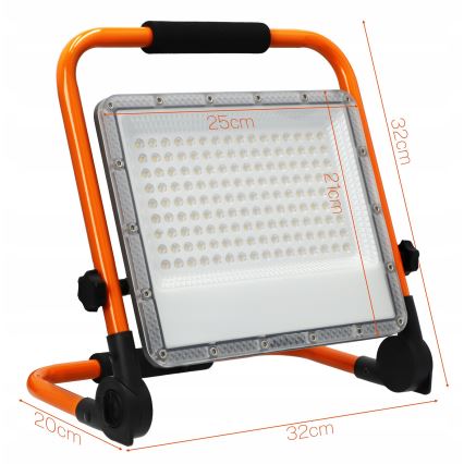 LED schijnwerper met statief LED/100W/230V 4500K IP65 oranje