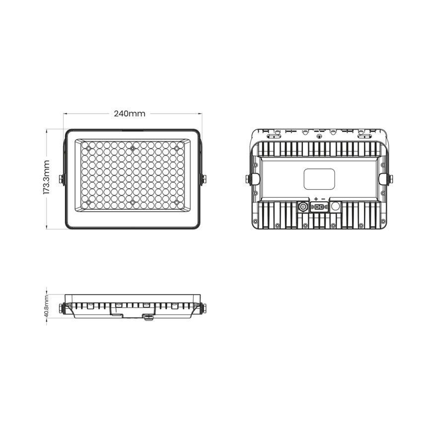 LED-schijnwerper met zonnepaneel FOCUS LED/100W/15000 mAh 3,2V 6000K IP65 + afstandsbediening