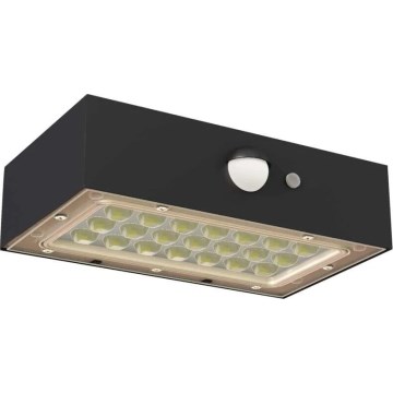 LED Schijnwerper op zonne-energie met bewegingssensor LED/3,7V 1200mAh 4000K IP65 zwart