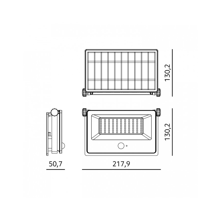 LED-zonneschijnwerper met sensor NCS G2 LED/30W/3,7V 3000/4000/6500K IP54 5200 mAh