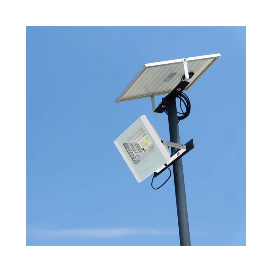 LED Schijnwerper op zonne-energie voor buiten LED/12W/3,2V IP65 6400K + afstandsbediening