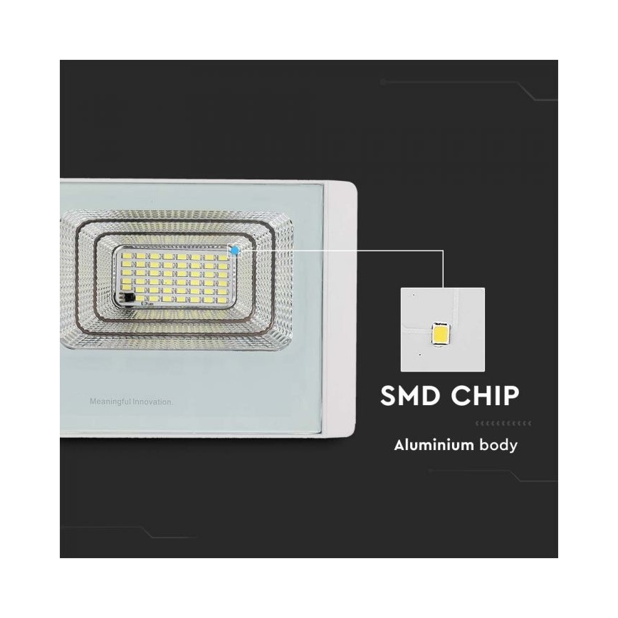 LED Schijnwerper op zonne-energie voor buiten LED/12W/3,2V IP65 6400K + afstandsbediening