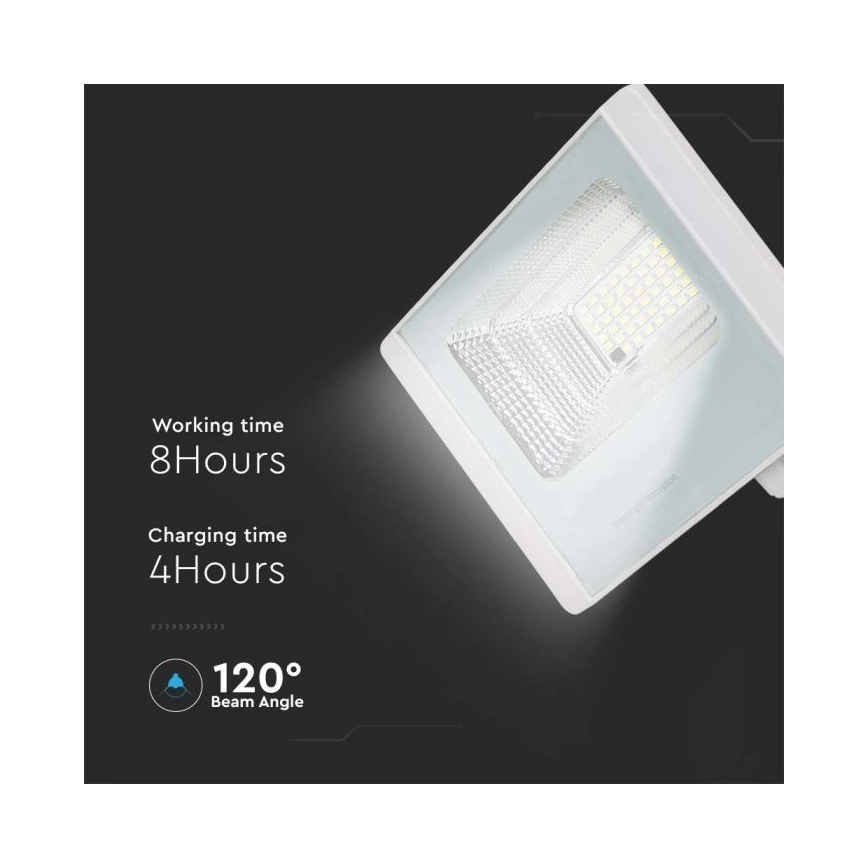 LED Schijnwerper op zonne-energie voor buiten LED/12W/3,2V IP65 6400K + afstandsbediening