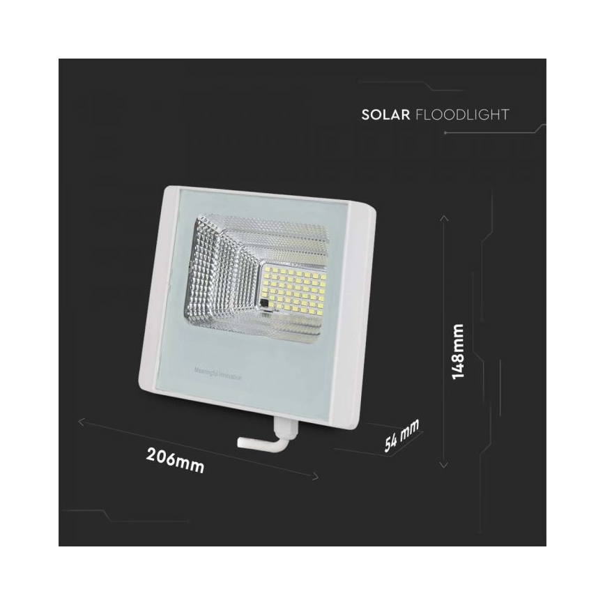 LED Schijnwerper op zonne-energie voor buiten LED/12W/3,2V IP65 6400K + afstandsbediening