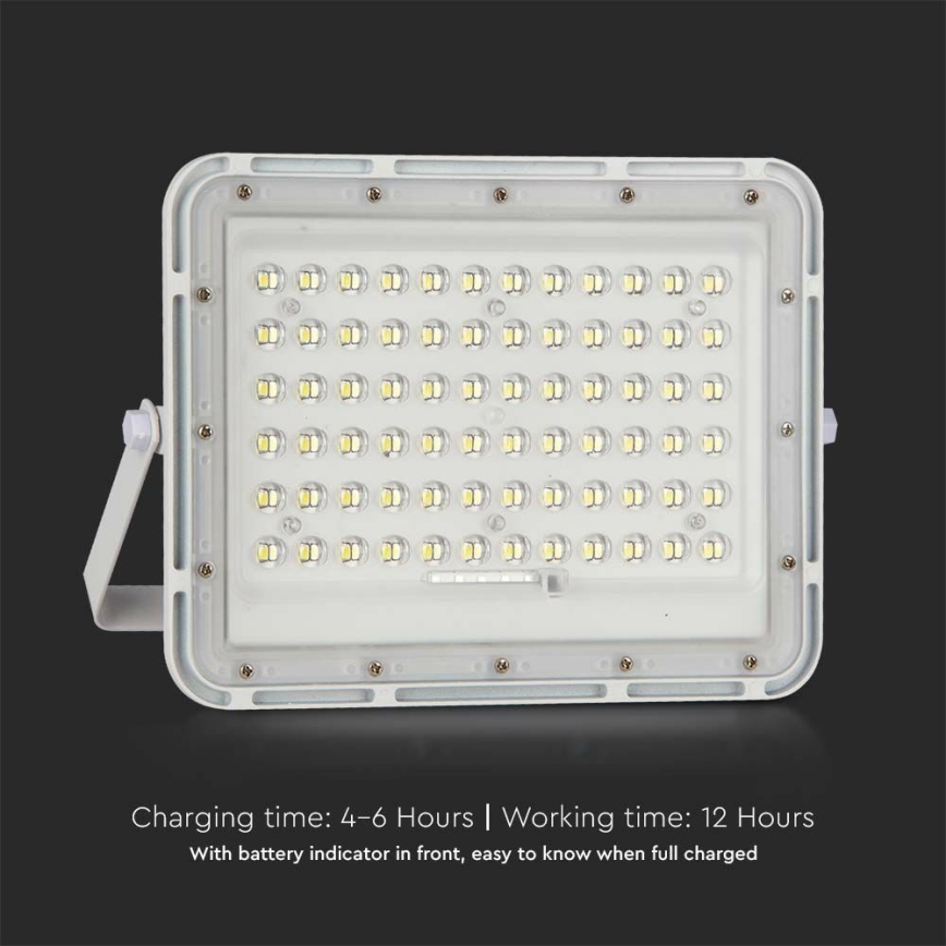 LED Buiten dimbaar zonne- Schijnwerper LED/15W/3,2V IP65 4000K 12000 mAh wit + afstandsbediening