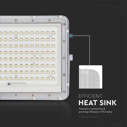 LED Schijnwerper op zonne-energie voor buiten LED/20W/3,2V 4000K wit IP65 + afstandsbediening