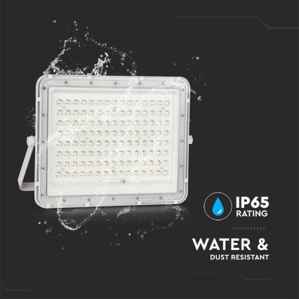 LED Schijnwerper op zonne-energie voor buiten LED/20W/3,2V 4000K wit IP65 + afstandsbediening