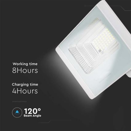 LED Schijnwerper op zonne-energie voor buiten LED/20W/3,2V IP65 6400K + afstandsbediening