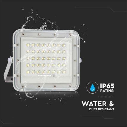 LED Buiten dimbaar zonne- Schijnwerper LED/6W/3,2V IP65 4000K 5000 mAh wit + afstandsbediening