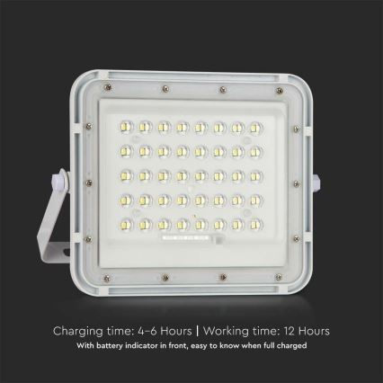 LED Buiten dimbaar zonne- Schijnwerper LED/6W/3,2V IP65 4000K 5000 mAh wit + afstandsbediening