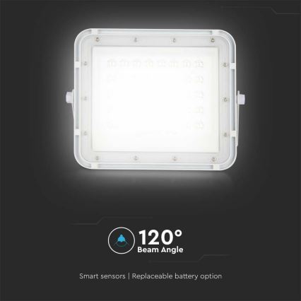 LED Buiten dimbaar zonne- Schijnwerper LED/6W/3,2V IP65 4000K 5000 mAh wit + afstandsbediening