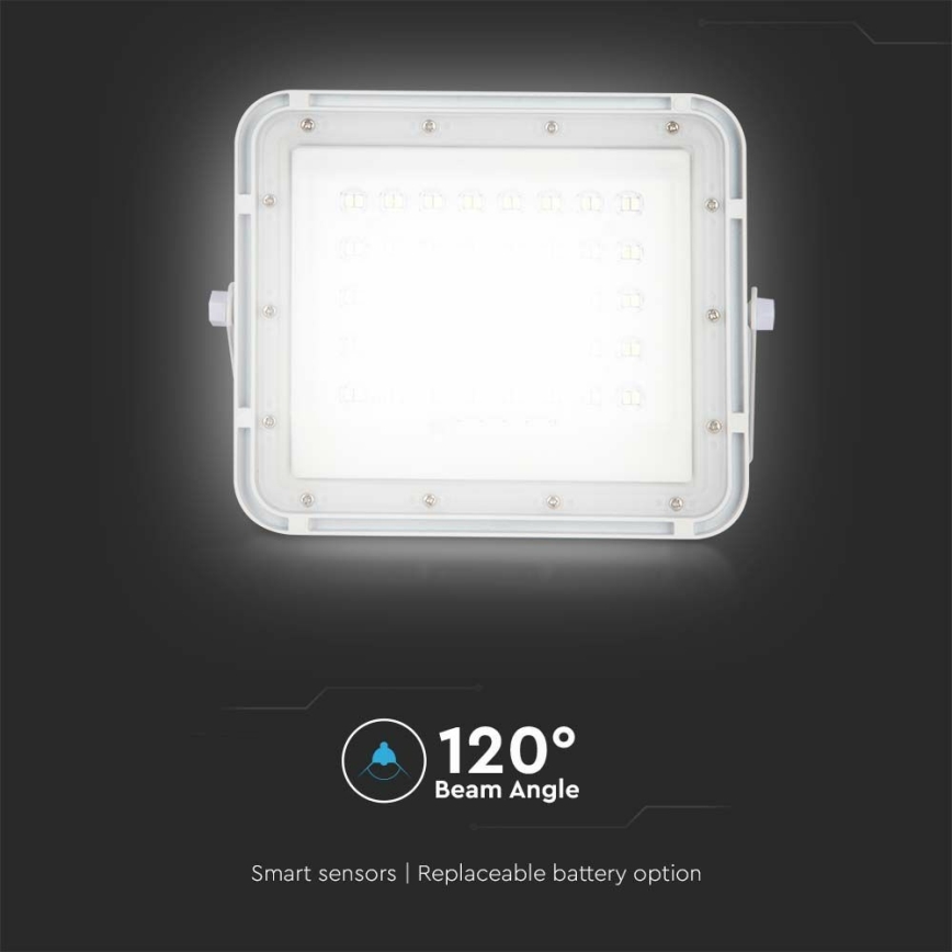 LED Buiten dimbaar zonne- Schijnwerper LED/6W/3,2V IP65 4000K 5000 mAh wit + afstandsbediening