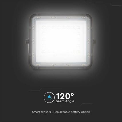 LED Buiten dimbaar zonne- Schijnwerper LED/6W/3,2V IP65 4000K 5000 mAh zwart + afstandsbediening