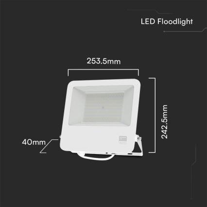 LED Schijnwerper SAMSUNG CHIP LED/100W/230V 6400K IP65 wit