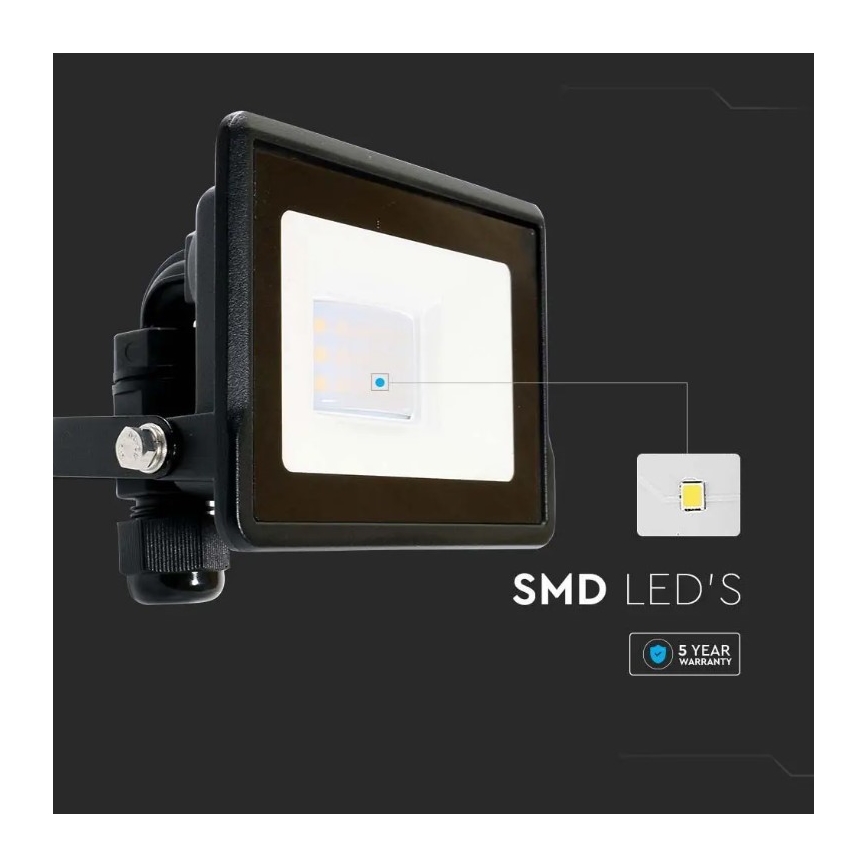LED Schijnwerper SAMSUNG CHIP LED/10W/230V IP65 6500K zwart