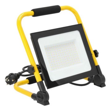 LED Schijnwerper TIGRA LED/100W/4000K IP54 zwart/geel