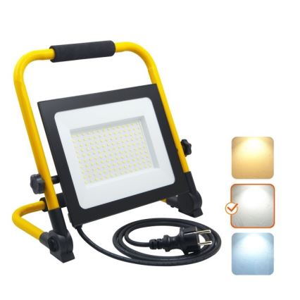 LED Schijnwerper TIGRA LED/100W/4000K IP54 zwart/geel