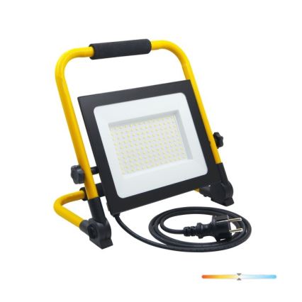 LED Schijnwerper TIGRA LED/100W/4000K IP54 zwart/geel