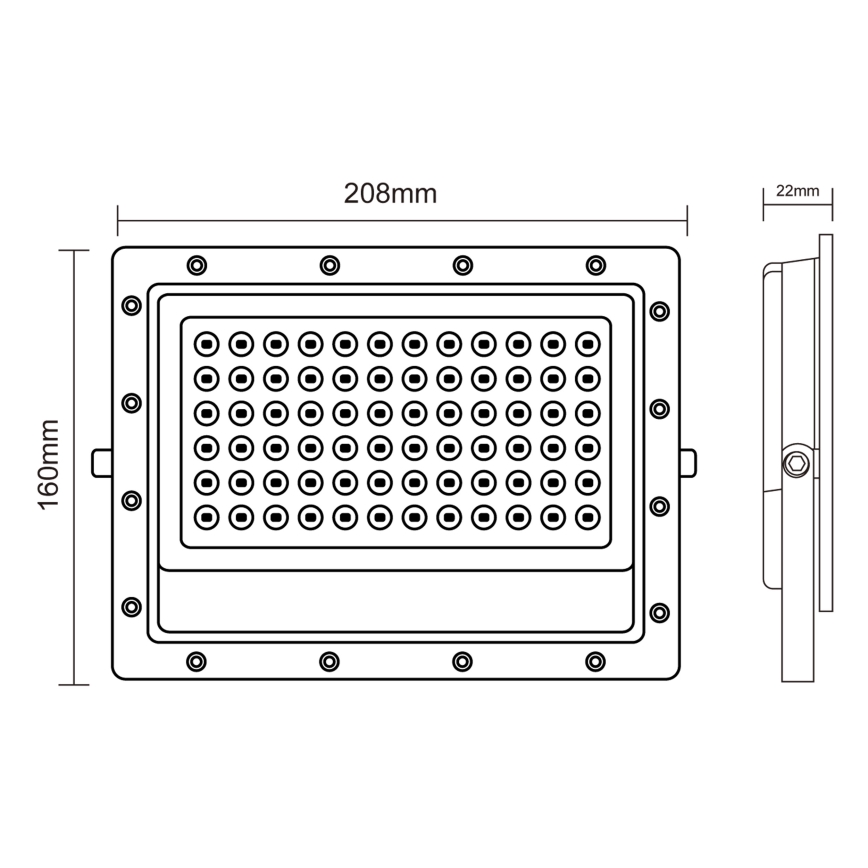 LED Schijnwerper voor buiten LED/100W/230V 5000K IP65 grijs