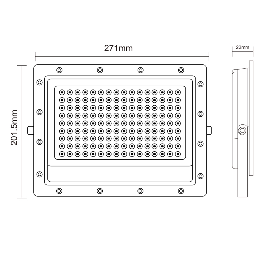 LED Schijnwerper voor buiten LED/150W/230V 5000K IP65 grijs