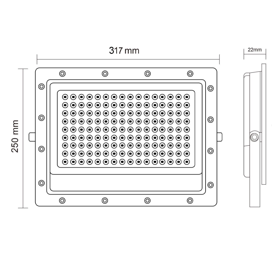 LED Schijnwerper voor buiten LED/200W/230V 5000K IP65 grijs