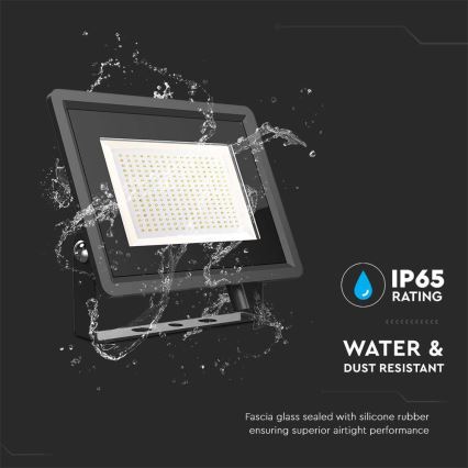 LED Schijnwerper voor buiten LED/200W/230V 6500K IP65 zwart