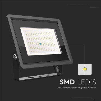 LED Schijnwerper voor buiten LED/200W/230V 6500K IP65 zwart