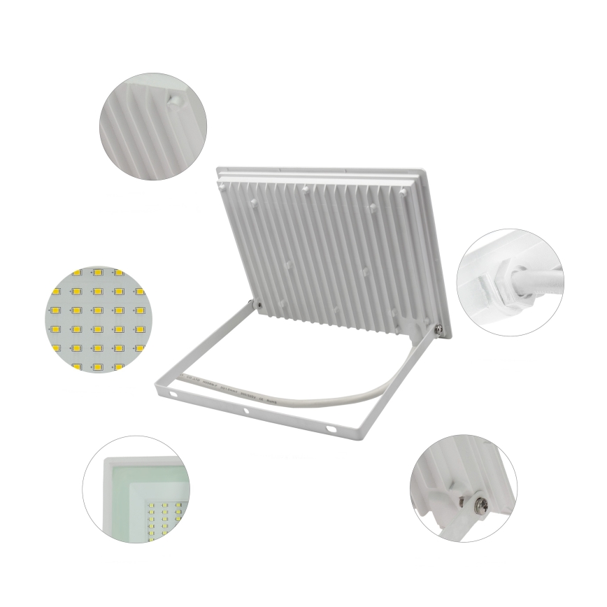 LED Schijnwerper voor buiten NOCTIS LUX 3 LED/100W/230V 4000K IP65 wit