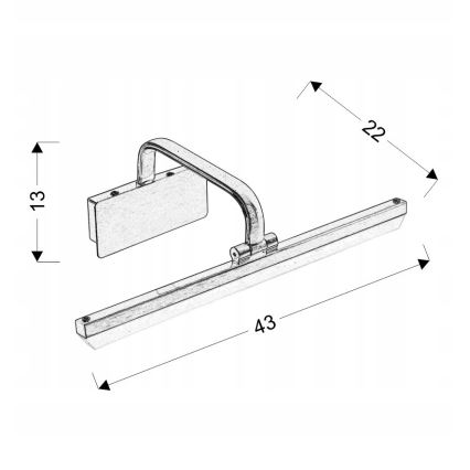 LED Schilderijverlichting HANG LED/8W/230V