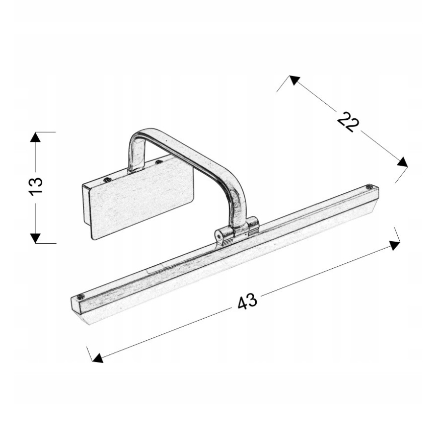 LED Schilderijverlichting HANG LED/8W/230V