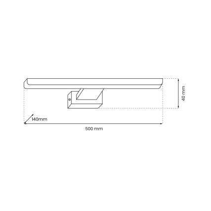 LED Schilderijverlichting PINTO LED/12W/230V goud