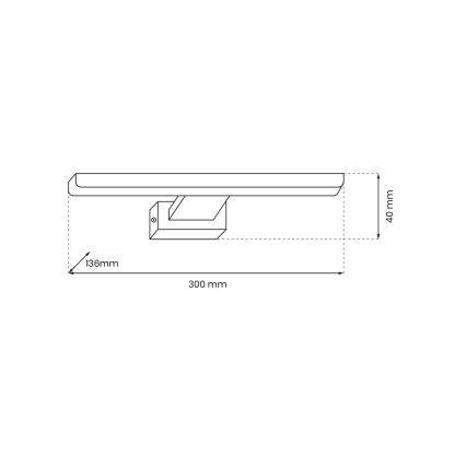 LED Schilderijverlichting PINTO LED/7W/230V goud