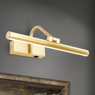 LED Schilderijverlichting PORTRAIT LED/6W/230V 30 cm goud