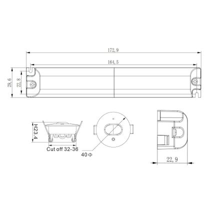 LED Secours spot encastrable GATRION LED/1W/230V 6000K