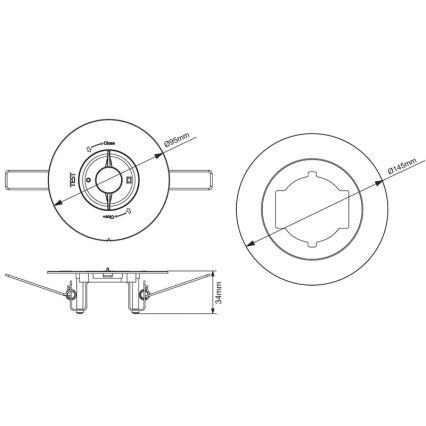 LED Secours spot encastrable LED/2W/230V 6000K