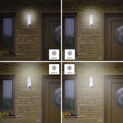 LED Slimme buitencamera met een licht GoSmart LED/12W/230V IP65 Wi-Fi Tuya wit