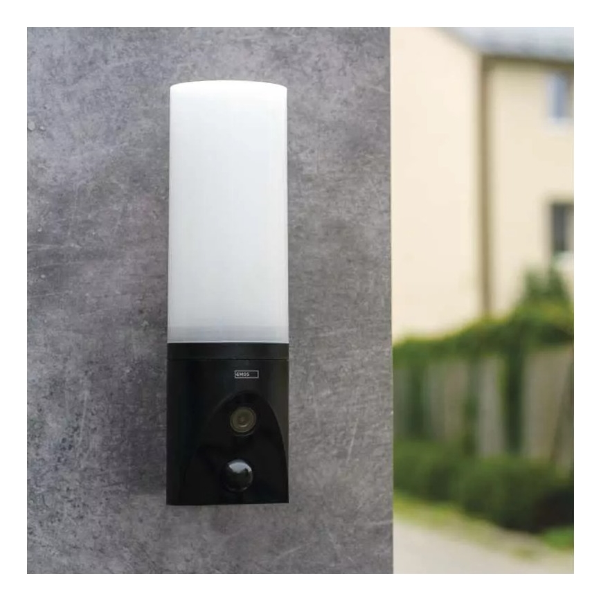 LED Slimme buitencamera met een licht GoSmart LED/12W/230V 3200K IP65 Wi-Fi Tuya zwart