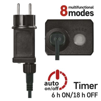 LED  snoer 200xLED/8 functies 25m IP44 multicolor