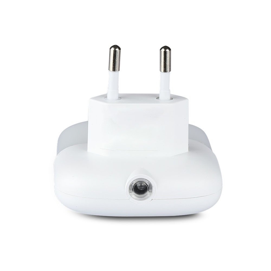 LED Socket nachtlampje met schemersensor 2xUSB LED/0,45W/230V 4000K