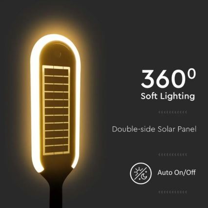 LED Zonne-energie lamp met sensor BOLLARD LED/5W/5,5V 70 cm 3000K IP65 2000 mAh
