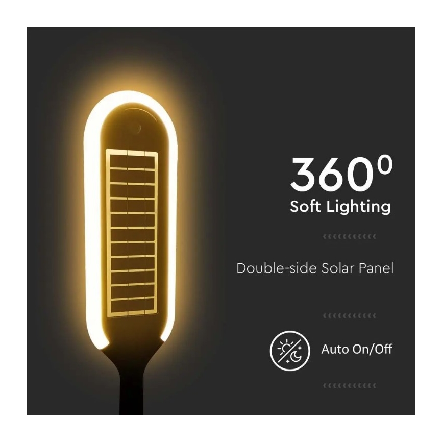 LED Zonne-energie lamp met sensor BOLLARD LED/5W/5,5V 70 cm 3000K IP65 2000 mAh