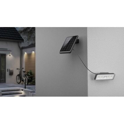 LED Solar buitenshuis Schijnwerper met sensor LED/8W/3,7V 2000 mAh IP54 zwart