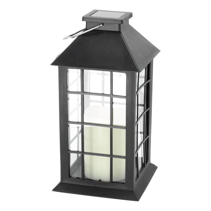 LED Solar hanglamp LED/0,02W/1,2V 1xAA 2700K IP44 200 mAh zwart