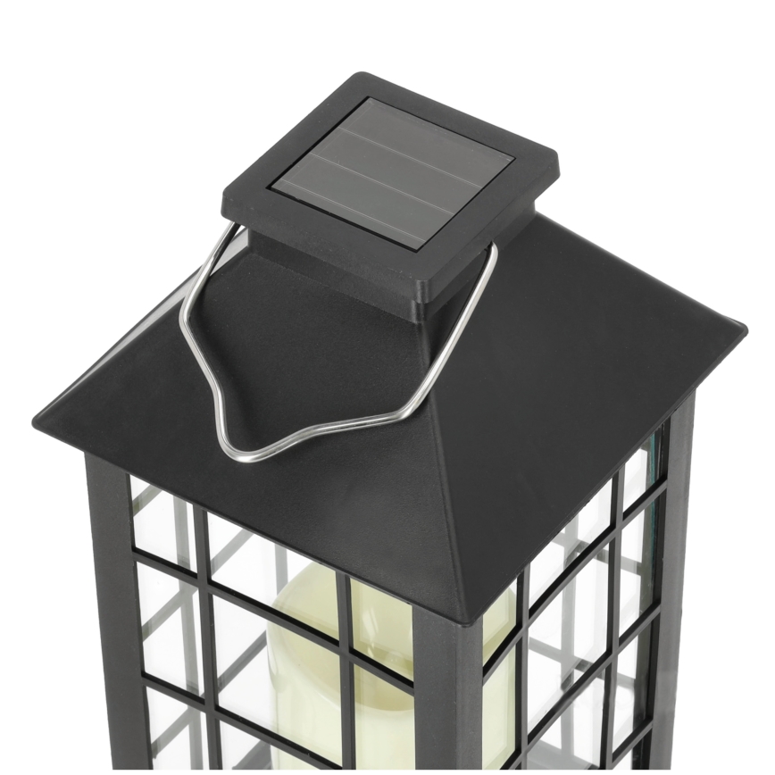 LED Solar hanglamp LED/0,02W/1,2V 1xAA 2700K IP44 200 mAh zwart