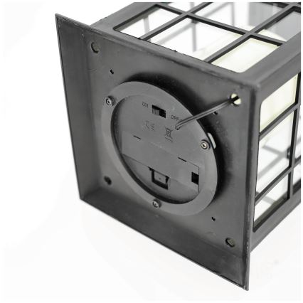 LED Solar hanglamp LED/0,02W/1,2V 1xAA 2700K IP44 200 mAh zwart