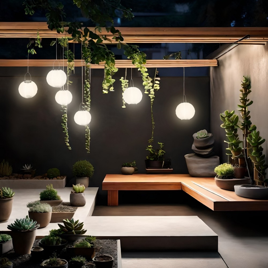 LED Solar hanglamp LED/0,02W/1,2V 3000K IP44 1xAAA 100 mAh