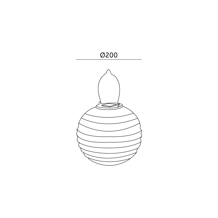 LED Solar hanglamp LED/0,02W/1,2V 3000K IP44 1xAAA 100 mAh