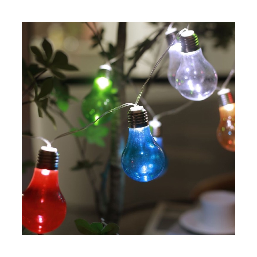 LED Solar ketting PARTY 10xLED/1,2V 400 mAh IP44